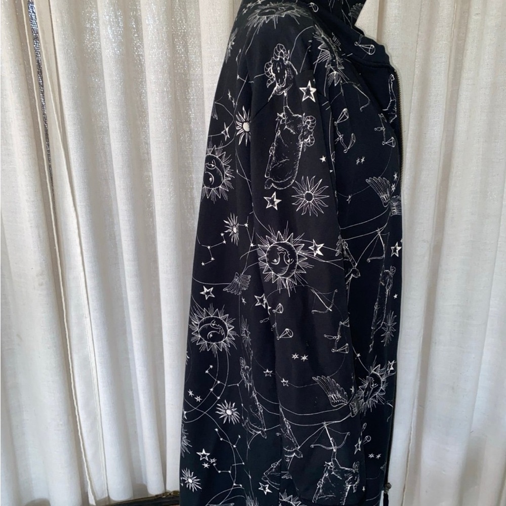 Johnny Was Bijou Astrological Sign Long Hoodie Coat in black - Picture 5 of 8